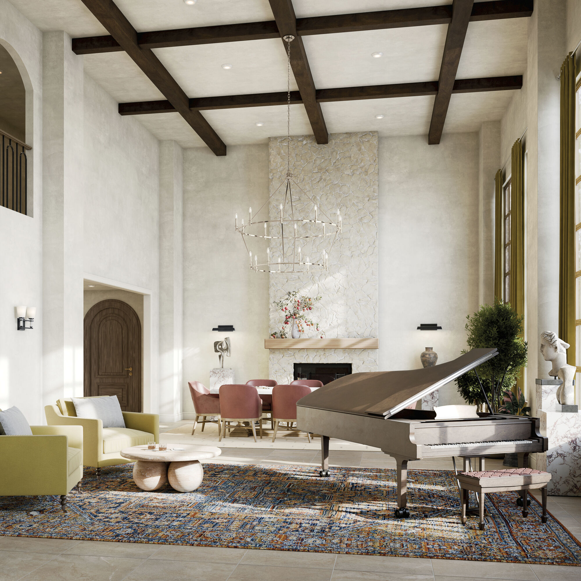 Carrick 18 Light Polished Nickel Chandelier Ceiling Light, 2 Tier Large